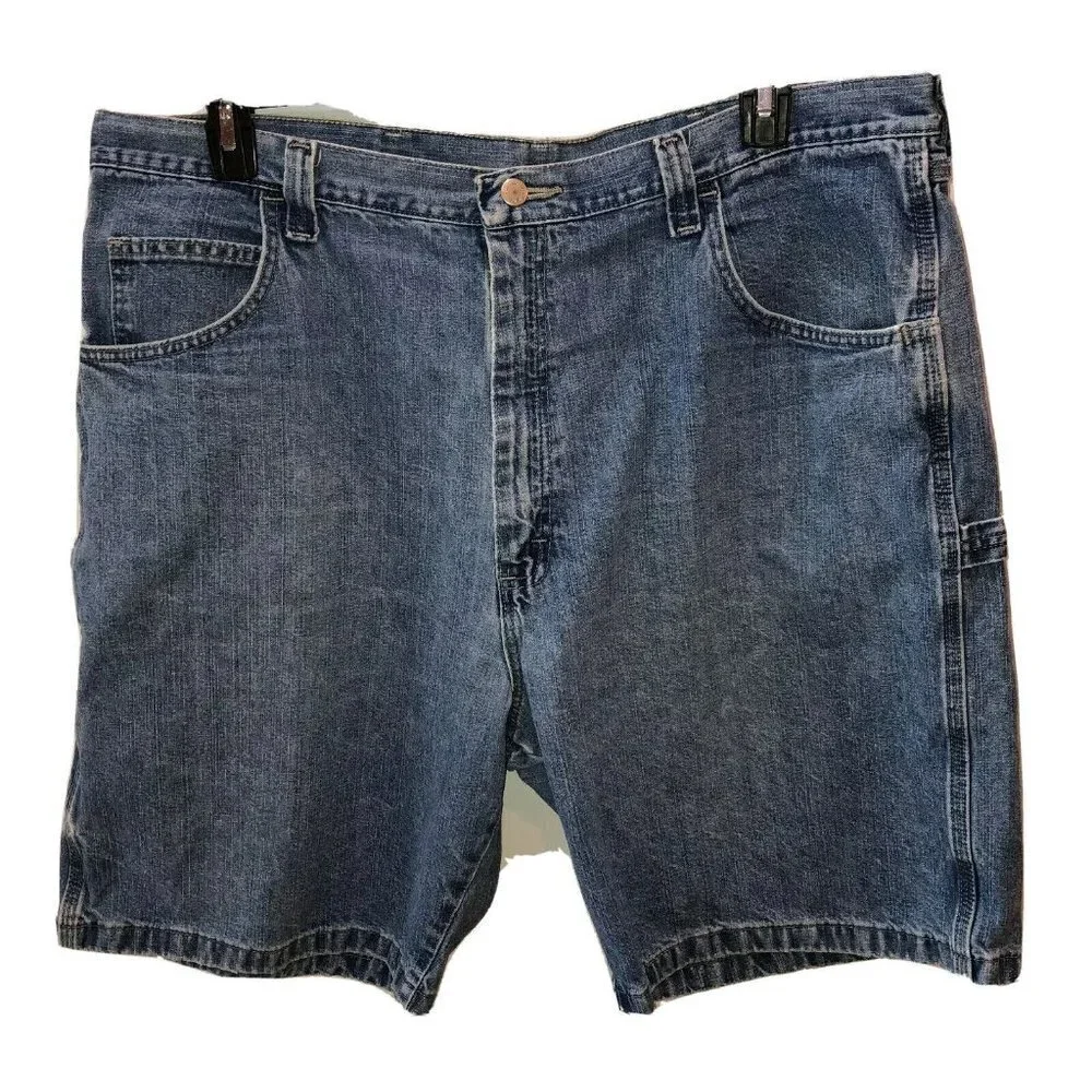 Wrangler Mens Size 40 Blue Denim Jean Carpenter Shorts with Hammer Loop Pockets